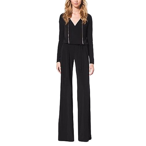 Michael Kors Pants - Michael Kors Chain-Neck-Matte Jersey Jumpsuit XS